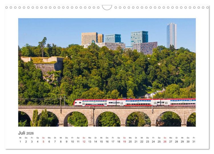 Produktbild: LUXEMBURG Stadt der Kontraste (Wandkalender 2026 DIN A3 quer), CALVENDO Monatskalender