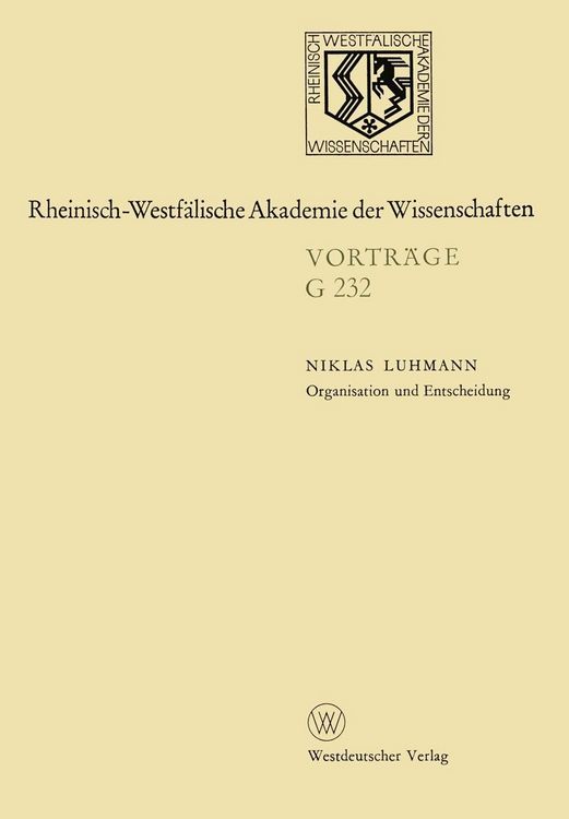 Produktbild: Organisation und Entscheidung