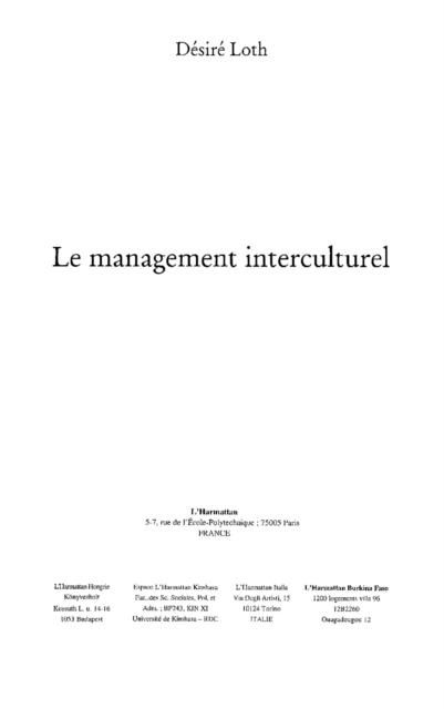 Produktbild: Management interculturel
