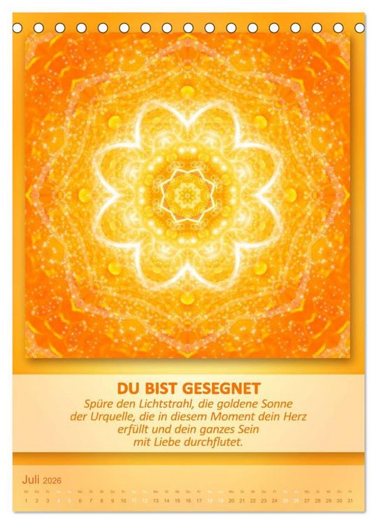 Produktbild: Light Energy Mandalas - Kalender - Vol. 2 (Tischkalender 2026 DIN A5 hoch), CALVENDO Monatskalender