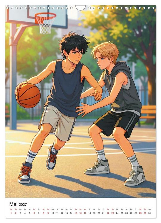 Produktbild: Level Up &ndash; Basketballhelden (Wandkalender 2027 DIN A3 hoch), CALVENDO Monatskalender