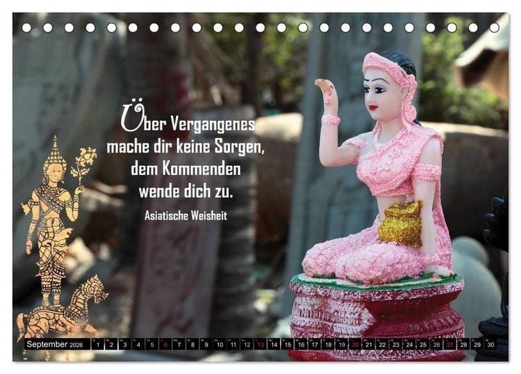 Produktbild: Spirituelles aus Asien - Weisheiten 2026 (Tischkalender 2026 DIN A5 quer), CALVENDO Monatskalender