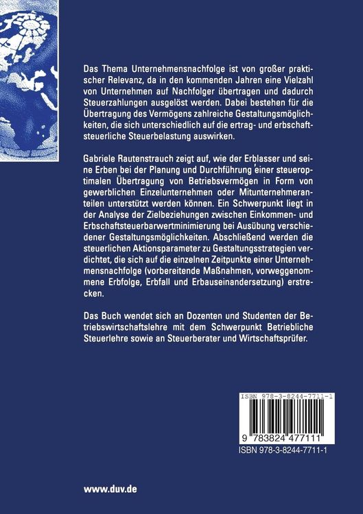 Produktbild: Optimale Gestaltung der Unternehmensnachfolge
