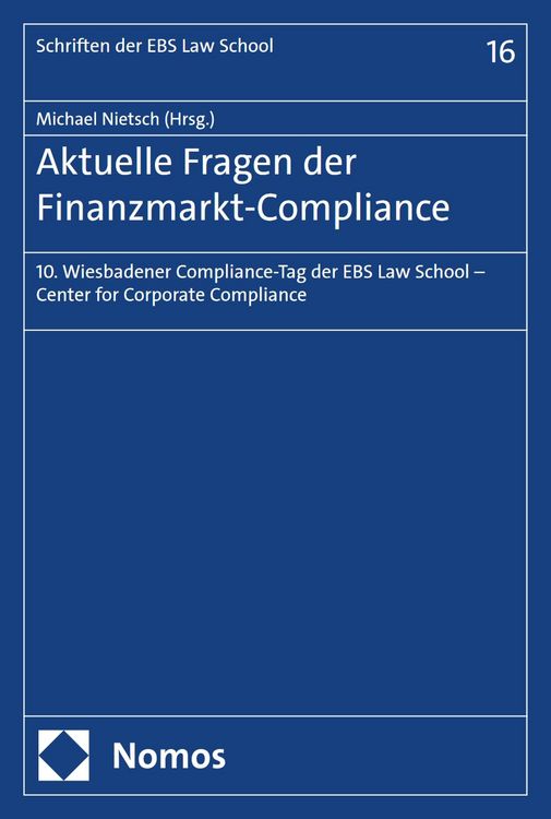 Produktbild: Aktuelle Fragen der Finanzmarkt-Compliance