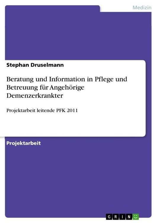 Produktbild: Beratung und Information in Pflege und Betreuung f&uuml;r Angeh&ouml;rige Demenzerkrankter