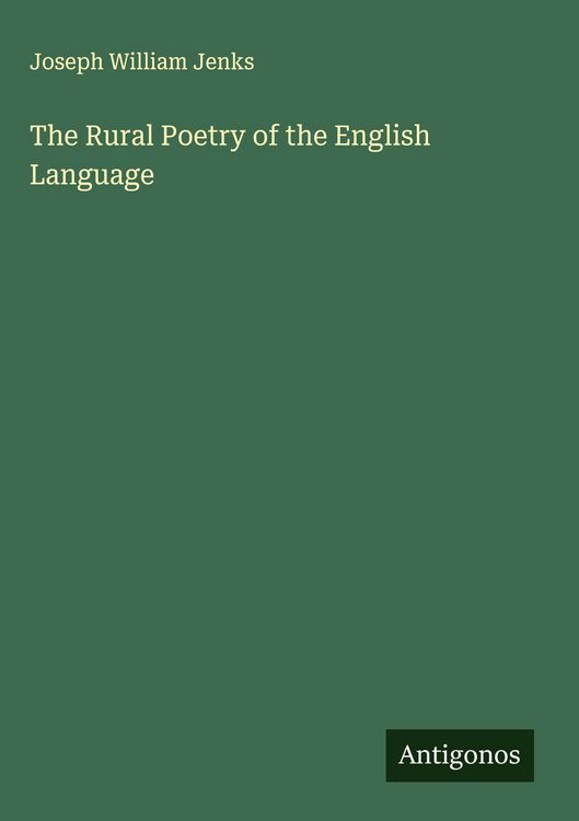 Produktbild: The Rural Poetry of the English Language