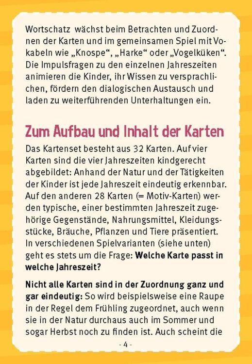 Was passt in welche Jahreszeit?