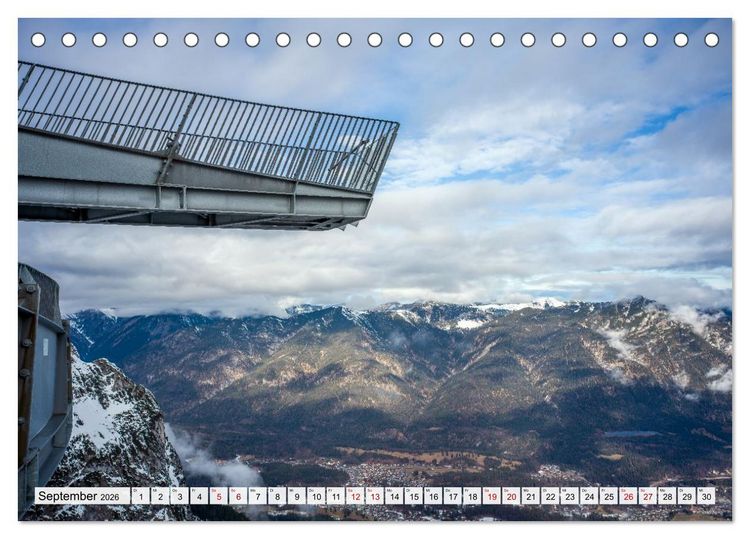 Produktbild: Garmisch-Partenkirchen mit Zugspitze und Eibsee (Tischkalender 2026 DIN A5 quer), CALVENDO Monatskalender