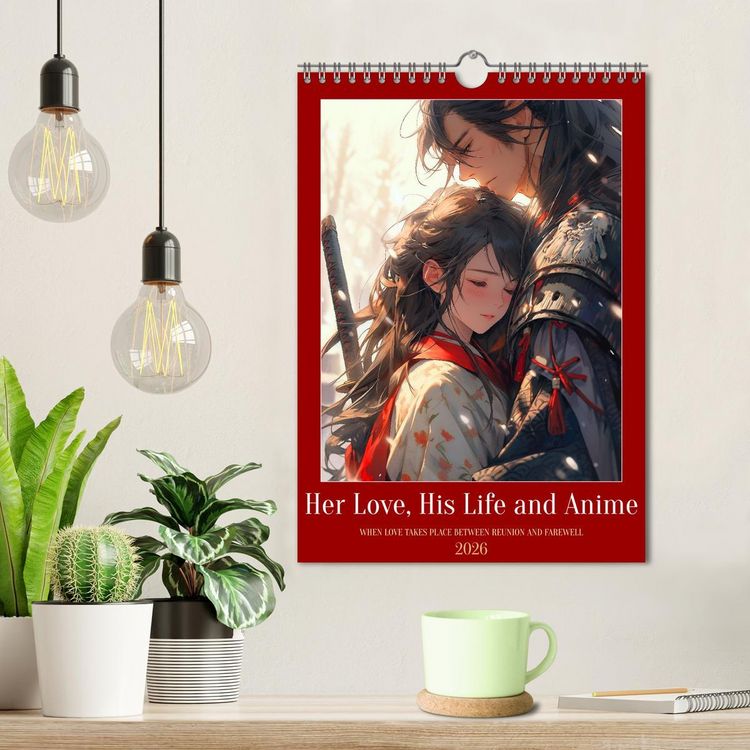 Produktbild: Her Love, His Life and Anime (Wall Calendar 2026 DIN A4 portrait), CALVENDO 12 Month Wall Calendar