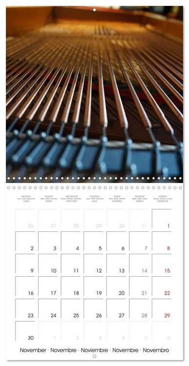 Produktbild: Moments de Piano (Calendrier mural carr&eacute; 2026 30x30 cm) Calendrier double avec une page pour vos prises de notes