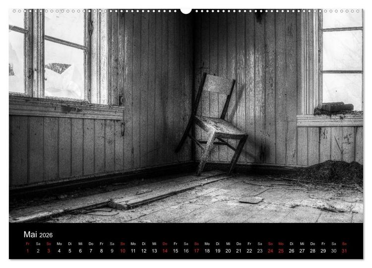Produktbild: Objekte in schwarz weiss (hochwertiger Premium Wandkalender 2026 DIN A2 quer), Kunstdruck in Hochglanz