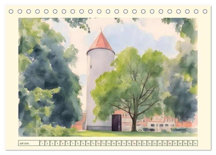Produktbild: Liebenswerte Stadt M&uuml;nster (Tischkalender 2026 DIN A5 quer), CALVENDO Monatskalender