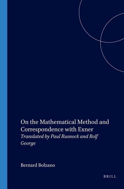 Produktbild: On the Mathematical Method and Correspondence with Exner