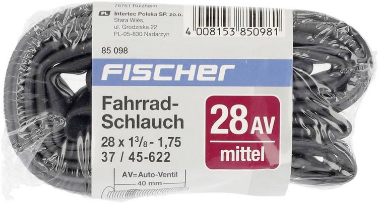 Produktbild: FISCHER FAHRRAD 85098 Fahrradschlauch 28 Zoll Autoventil (AV)