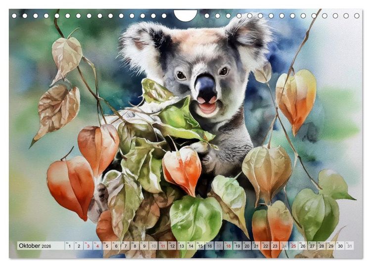 Produktbild: Koalas, liebenswerte kleine Schlafm&uuml;tzen (Wandkalender 2026 DIN A4 quer), CALVENDO Monatskalender