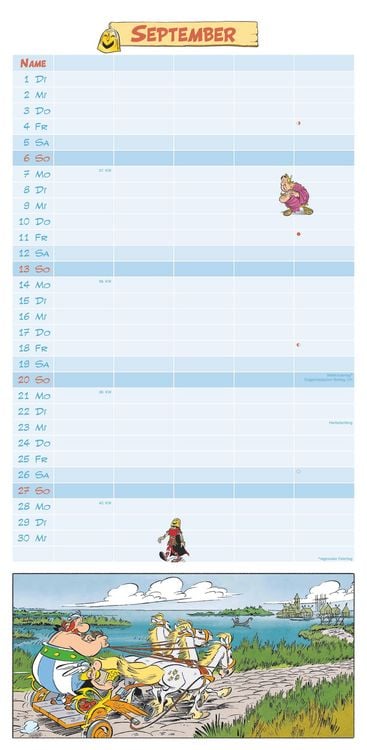 Produktbild: Asterix 2026 Familienplaner - Familien-Timer - Termin-Planer - Kids - Kinder-Kalender - Familien-Kalender - 22x45