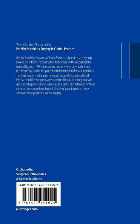 Produktbild: Patellar Instability Surgery in Clinical Practice