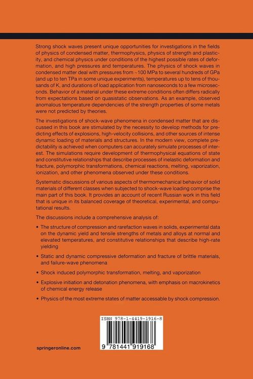 Produktbild: Shock-Wave Phenomena and the Properties of Condensed Matter