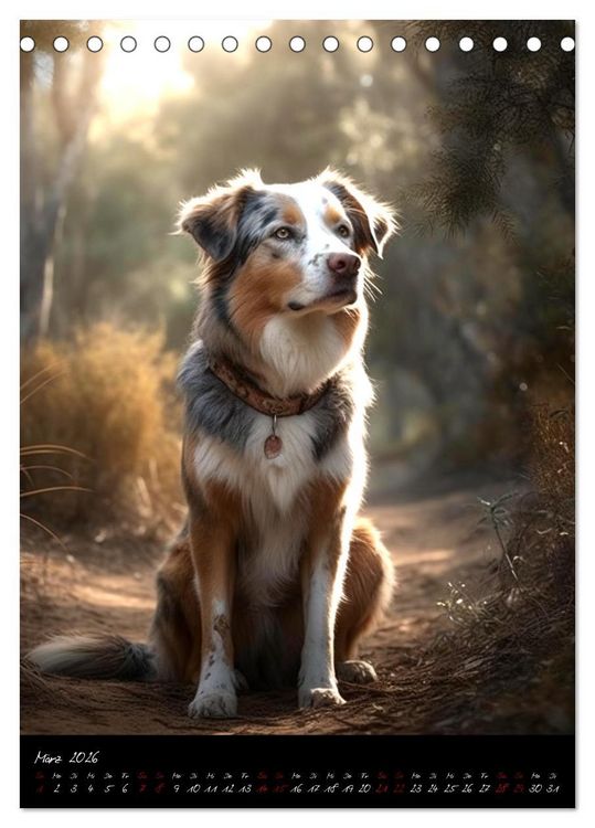Produktbild: Australian Shepherd (Tischkalender 2026 DIN A5 hoch), CALVENDO Monatskalender