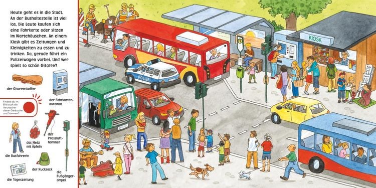 Produktbild: H&ouml;r mal (Soundbuch): Wimmelbuch: In der Stadt