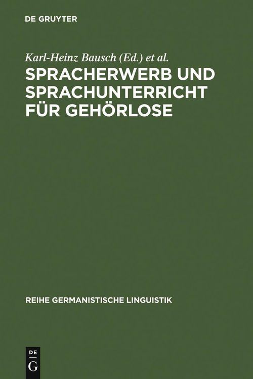 Produktbild: Spracherwerb und Sprachunterricht f&uuml;r Geh&ouml;rlose