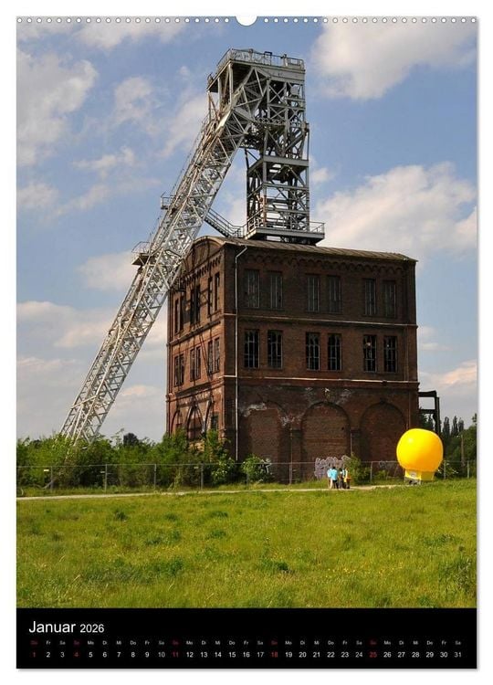 Produktbild: F&ouml;rdert&uuml;rme im Ruhrgebiet (hochwertiger Premium Wandkalender 2026 DIN A2 hoch), Kunstdruck in Hochglanz
