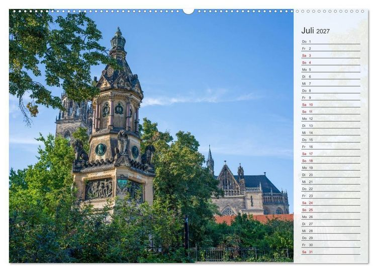 Produktbild: Magdeburg an der Elbe - Der Planer (Wandkalender 2027 DIN A2 quer), CALVENDO Monatskalender