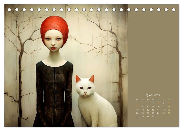 Produktbild: Die Katze - mein Freund (Tischkalender 2026 DIN A5 quer), CALVENDO Monatskalender