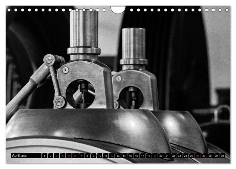 Produktbild: Industrie&auml;sthetik in Schwarz-Weiss (Wandkalender 2026 DIN A4 quer), CALVENDO Monatskalender