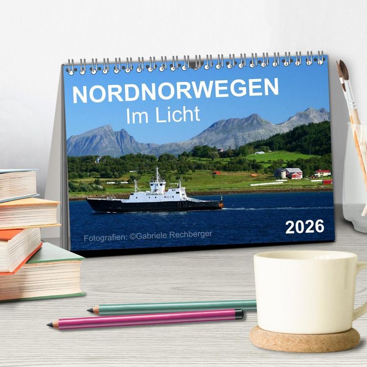 Produktbild: Nordnorwegen im Licht (Tischkalender 2026 DIN A5 quer), CALVENDO Monatskalender