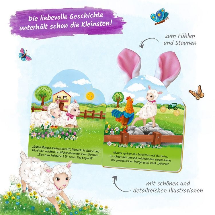 Produktbild: Tr&ouml;tsch Das kleine Schaf Kinderbuch mit Pl&uuml;schohren