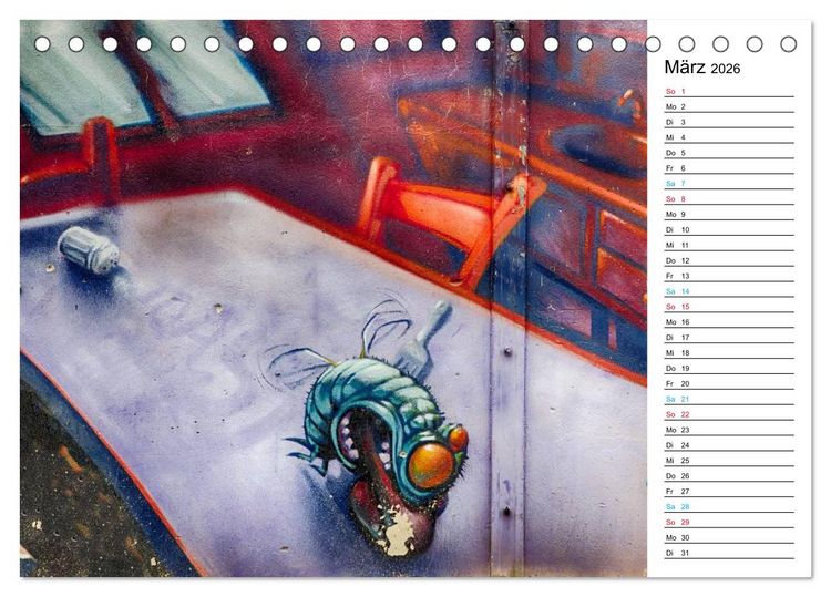 Produktbild: Dresden Graffiti (Tischkalender 2026 DIN A5 quer), CALVENDO Monatskalender