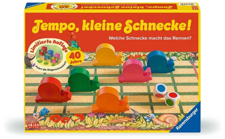 Produktbild: Tempo, kleine Schnecke! 40 Jahre Jubiläumsausgabe - Kinderspiel ab 3 Jahre
