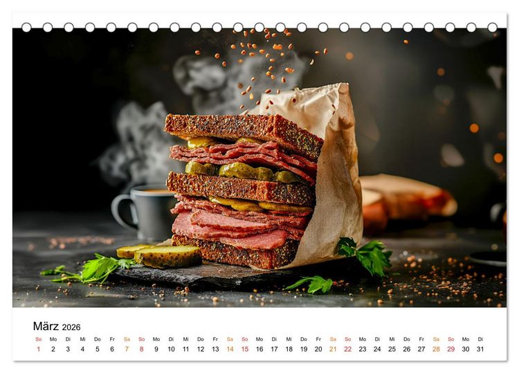 Produktbild: Fastfood - schnell, s&uuml;ndig, lecker (Tischkalender 2026 DIN A5 quer), CALVENDO Monatskalender