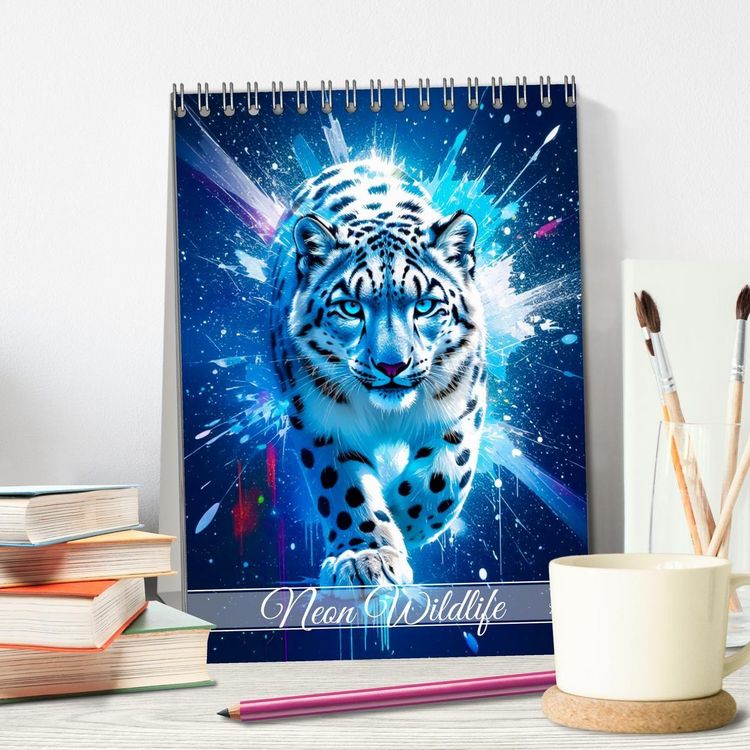 Produktbild: Neon Wildlife (Tischkalender 2026 DIN A5 hoch), CALVENDO Monatskalender
