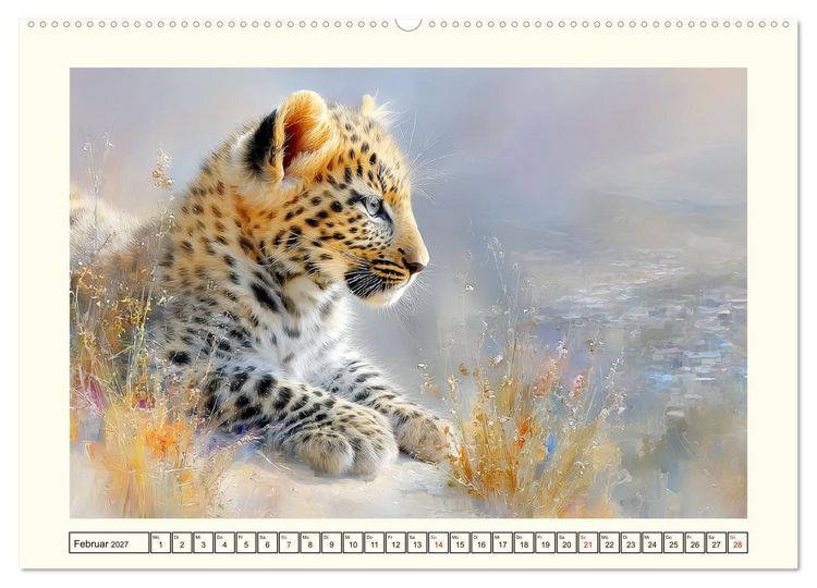 Produktbild: Leopardenkinder. Afrikas Katzenbabys im Licht der Natur (hochwertiger Premium Wandkalender 2027 DIN A2 quer), Kunstdruck in Hochglanz