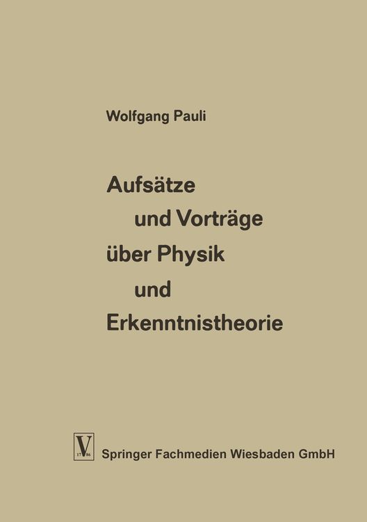 Produktbild: Aufs&auml;tze und Vortr&auml;ge &uuml;ber Physik und Erkenntnistheorie