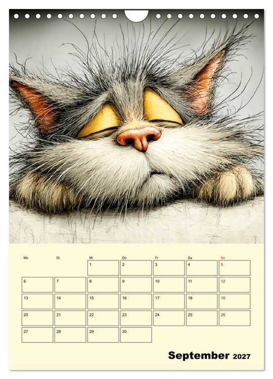 Produktbild: Schr&auml;ge Charaktere. Eigenwillige Katzen-Cartoons (Wandkalender 2027 DIN A4 hoch), CALVENDO Monatskalender
