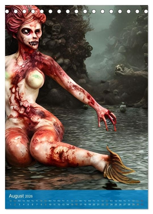 Produktbild: Sirens of the Undead Seas (Desk Calendar 2026 DIN A5 portrait), CALVENDO 12 Month DeskCalendar