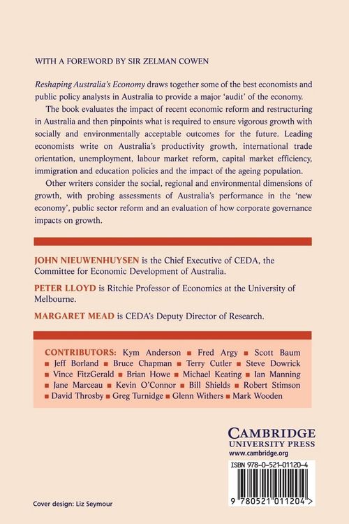 Produktbild: Reshaping Australia's Economy