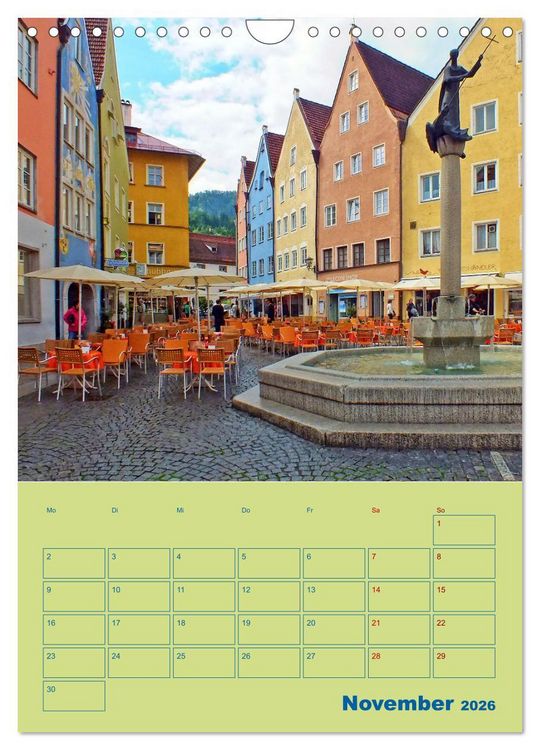 Produktbild: F&uuml;ssen - Ein Allg&auml;uer Terminplaner (Wandkalender 2026 DIN A4 hoch), CALVENDO Monatskalender