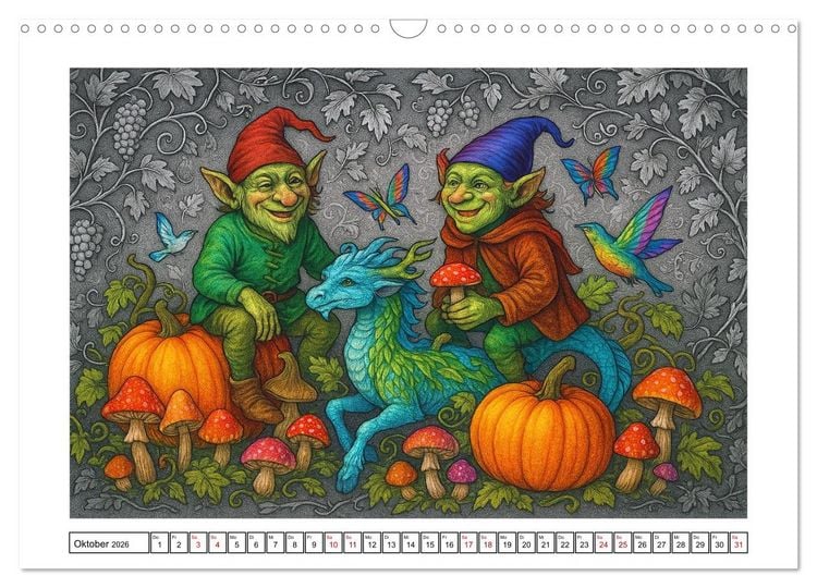 Produktbild: Fabelhafte Mystikwesen (Wandkalender 2026 DIN A3 quer), CALVENDO Monatskalender