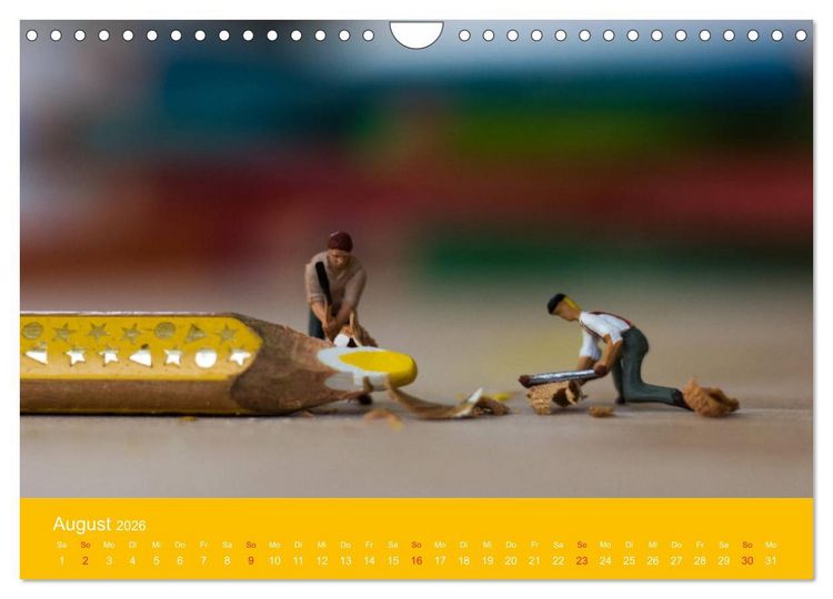 Produktbild: Neue Miniaturen - Klein ganz gro&szlig; 2.0 (Wandkalender 2026 DIN A4 quer), CALVENDO Monatskalender