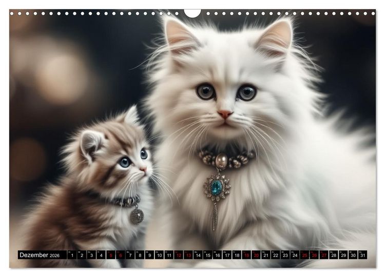 Produktbild: Katzenmomente (Wandkalender 2026 DIN A3 quer), CALVENDO Monatskalender