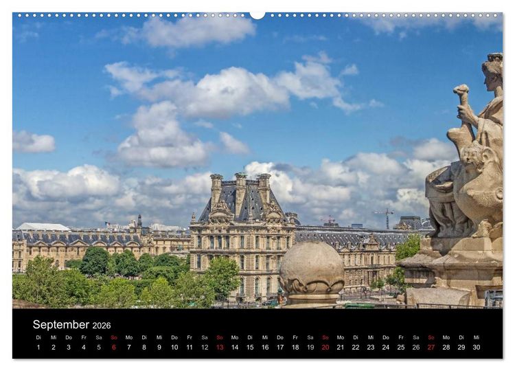 Produktbild: Paris (hochwertiger Premium Wandkalender 2026 DIN A2 quer), Kunstdruck in Hochglanz