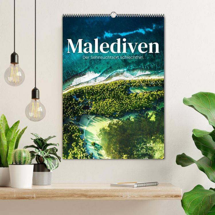 Produktbild: Malediven - Der Sehnsuchtsort schlechthin. (Wandkalender 2026 DIN A2 hoch), CALVENDO Monatskalender