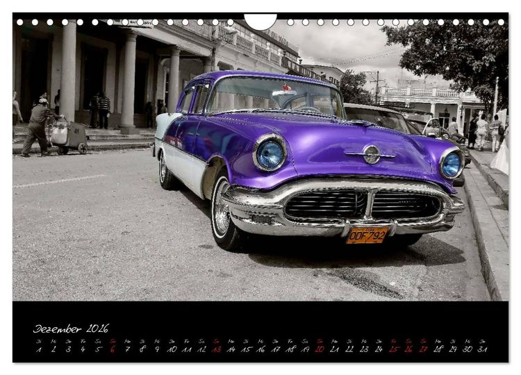 Produktbild: Kuba und die Oldtimer (Wandkalender 2026 DIN A4 quer), CALVENDO Monatskalender