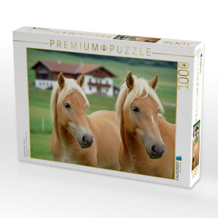 Produktbild: CALVENDO Puzzle Haflinger Pferde - Freunde | 1000 Teile Lege-Gr&ouml;&szlig;e 64x48cm Foto-Puzzle f&uuml;r gl&uuml;ckliche Stunden