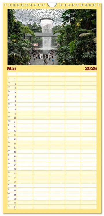 Produktbild: Familienplaner 2026 - Singapur: Zwischen Wolkenkratzern und Superb&auml;umen mit 5 Spalten (Wandkalender, 21 x 45 cm) CALVENDO