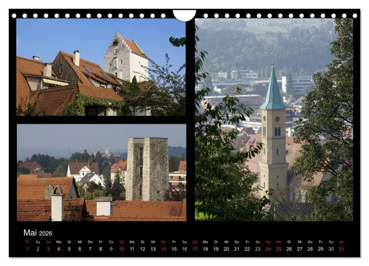 Produktbild: In und um RAVENSBURG (Wandkalender 2026 DIN A4 quer), CALVENDO Monatskalender